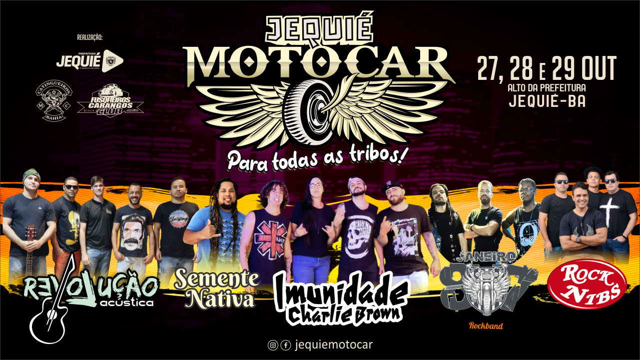 Município sediará Jequié Motocar, com exposições, shows, praça de alimentação e outros atrativos